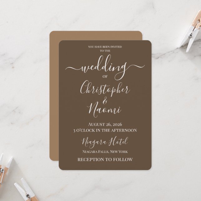 Convites Crie Seu Próprio Casamento Personalizado (Frente/Verso In Situ)