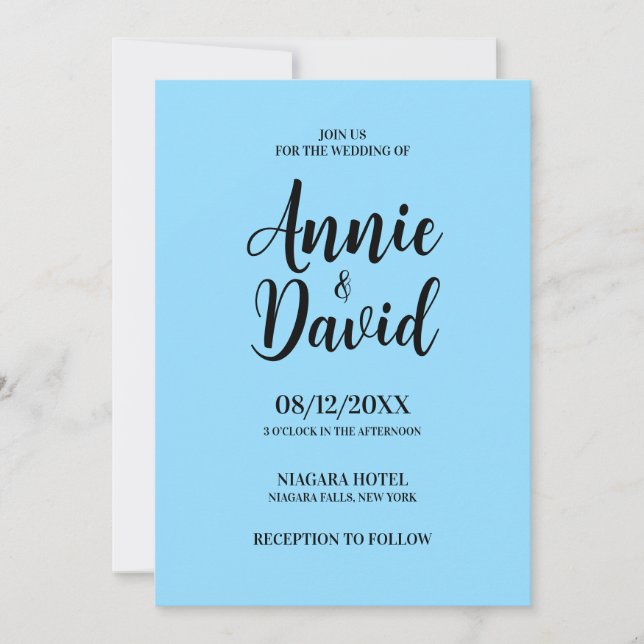 Convites Crie seu próprio casamento personalizado (Frente)