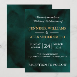 Convites Crie Seu Próprio Casamento Verde Escuro Personaliz