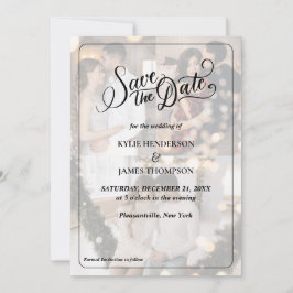 Convites Crie Seu Próprio Colagem de 3 Fotos para Save the 