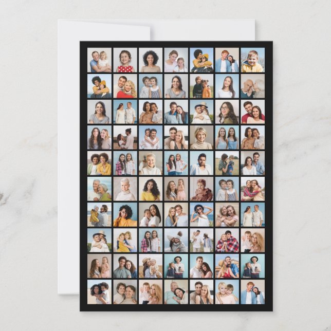 Convites Crie Seu Próprio Colagem de 70 Fotos (Frente)