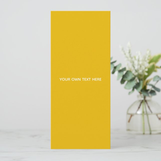 Convites Crie Seu Próprio Design Amarelo Personalizado (Em pé/Frente)