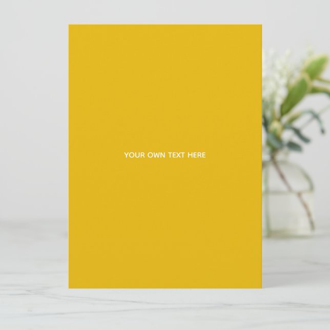 Convites Crie Seu Próprio Design Amarelo Personalizado (Em pé/Frente)