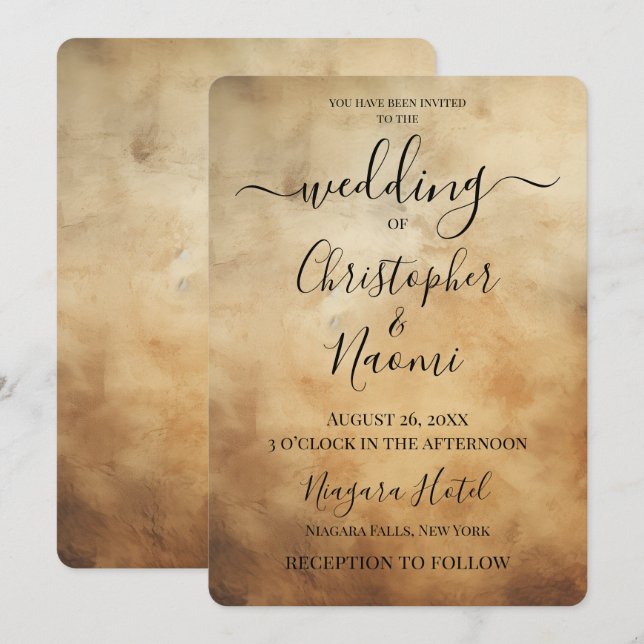 Convites Crie Seu Próprio Documento Sepia Vintage Antigo (Frente/Verso)