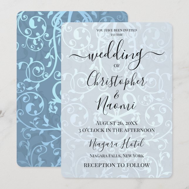 Convites Crie Seu Próprio Padrão Metálico Do Ornamentado Vi (Frente/Verso)