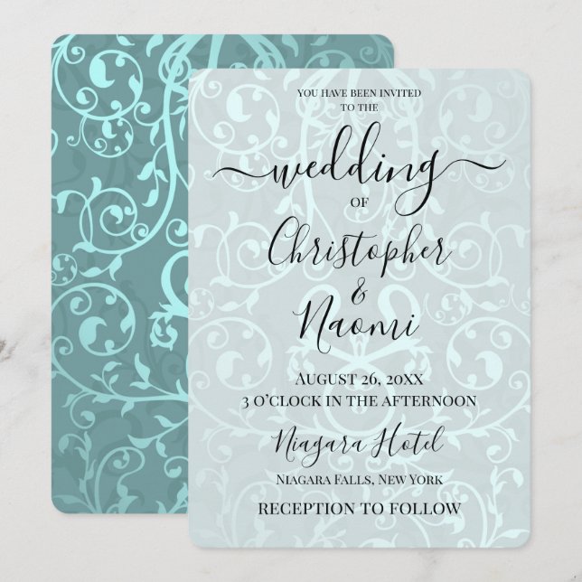 Convites Crie Seu Próprio Padrão Metálico Do Ornamentado Vi (Frente/Verso)