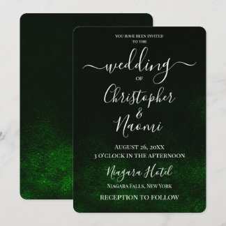 Convites Crie seu próprio preto verde texturizado