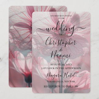 Convites Crie seu próprio visual de flores rosa personaliza