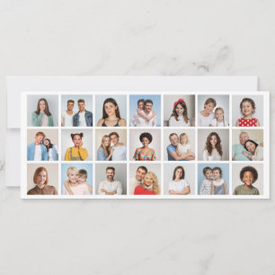 Convites Crie Sua Própria Colagem de 21 Fotos Editável em C