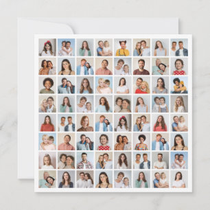 Convites Crie Sua Própria Colagem de 64 Fotos