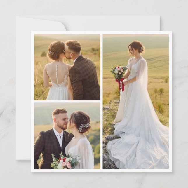 Convites Crie sua própria colagem de fotos 3 (Frente)