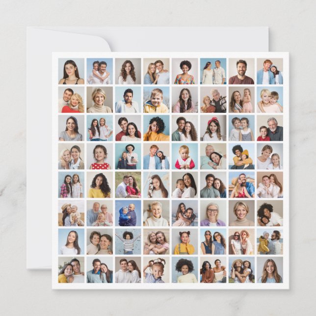 Convites Crie Sua Própria Colagem De Fotos 64 (Frente)