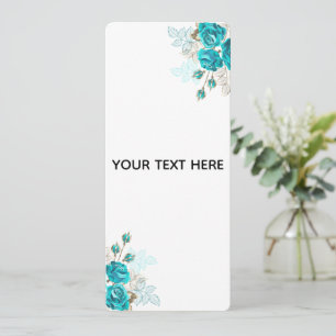 Convites Crie Sua Própria Rosa Azul Elegante