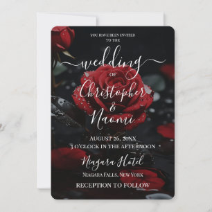 Convites Crie sua própria Rosa vermelha escura