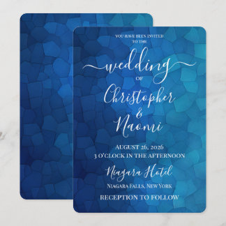 Convites Crie Sua Própria Textura de Mosaico Azul