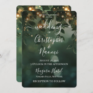 Convites Crie suas próprias folhas verdes e luzes