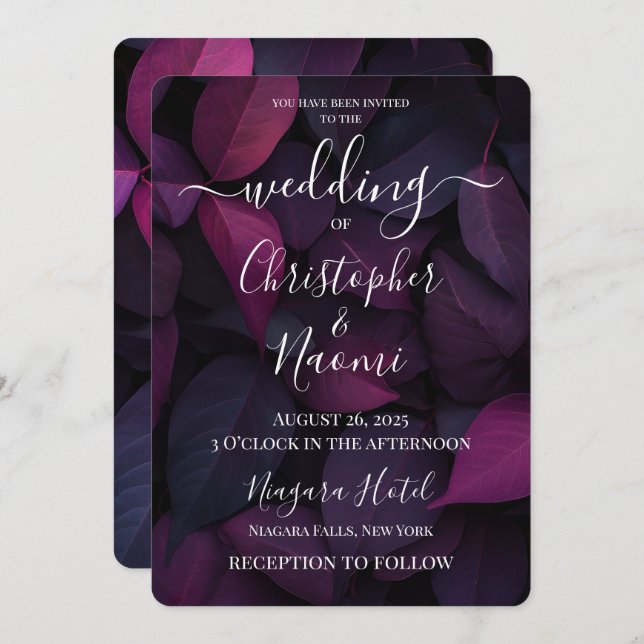 Convites Crie suas próprias saídas fuchsia profundas (Frente/Verso)