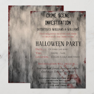 Convites Crime Scense Investigation Halloween Party