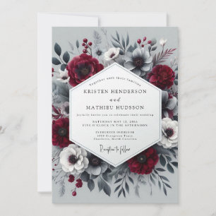 Convites Crimson Bloom Romance Temperamental Casamento