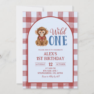 Convites Crimson Heifer Bull First Birthday Invitation