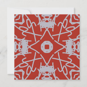 Convites Crimson Symmetry Abstract Digital Art Pattern