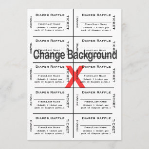 Convites Crio Personalizado de Tíquetes de Raffle de fralda