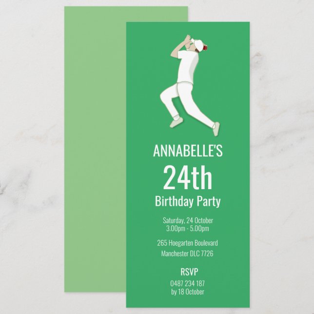 Convites Críquete (Frente/Verso)