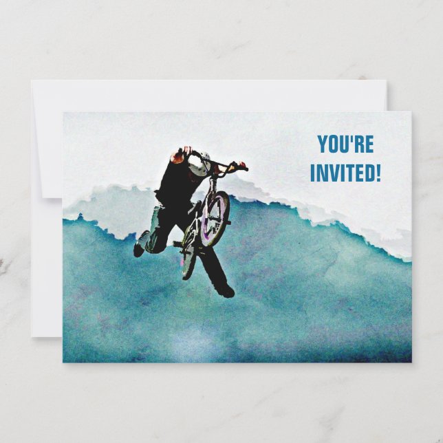 Convites Crise de Bicicleta BMX de Estilo Livre (Frente)