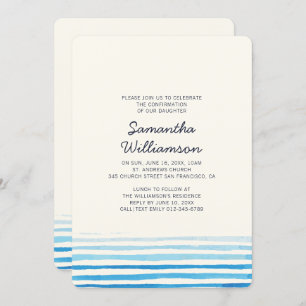 Convites Crisma  Tiras de Aquarela Modernas