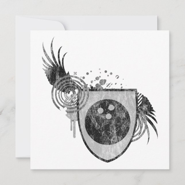 Convites crista de bola de boliche hi-fi (Frente)