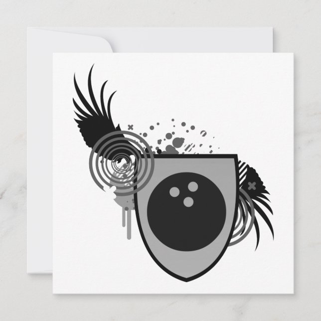 Convites crista de bola de boliche hi-fi (Frente)