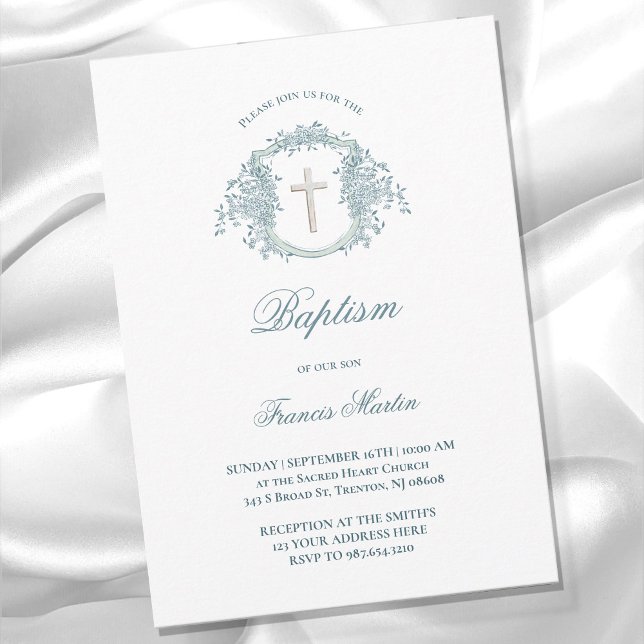 Convites crista floral | Batismo (Criador carregado)