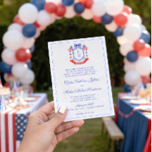 Crista Patriótica c/ Bandeiras dos EUA | Casamento