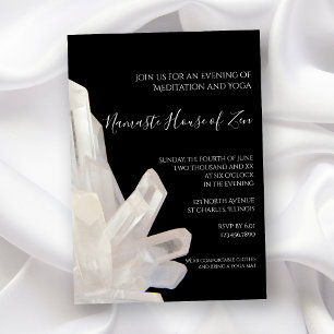 Convites Cristais Brancos em Meditação Preta/Workshop de Io