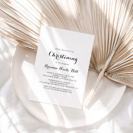 Convites Cristening de Caligrafia Moderna