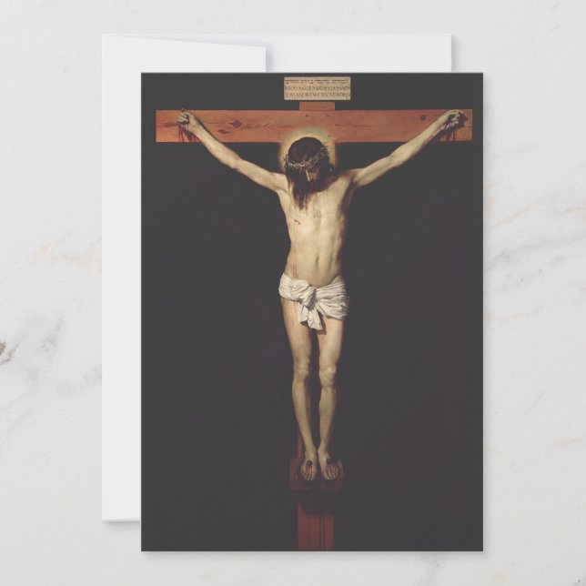 Convites Cristo Crucificado por Diego Velazquez (Frente)