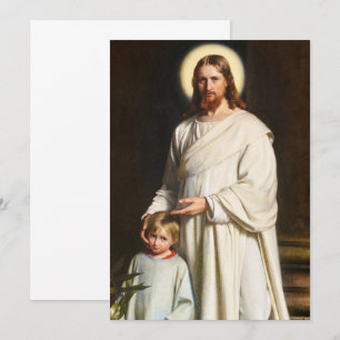 Convites Cristo e o Menino Jesus por Carl Heinrich Bloch