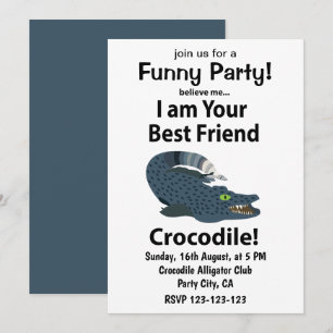Convites Crocodilo Jacaré Crocodilo Engraçado