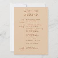 Cronograma do Fim de Semana do Casamento | Linha d