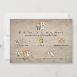 Convites Cronologia Caprichosa Animais Rústicos Chá de Noiv