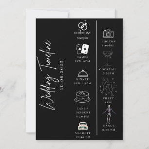 Convites Cronologia e detalhes do casamento Gotich