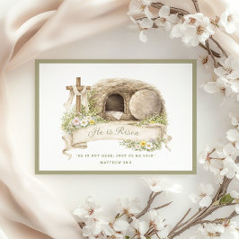 Convites Cross and Tomb | Resurrection Day Card