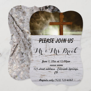 Convites Cross Faith Hope Love Acredita no Destino do Desti