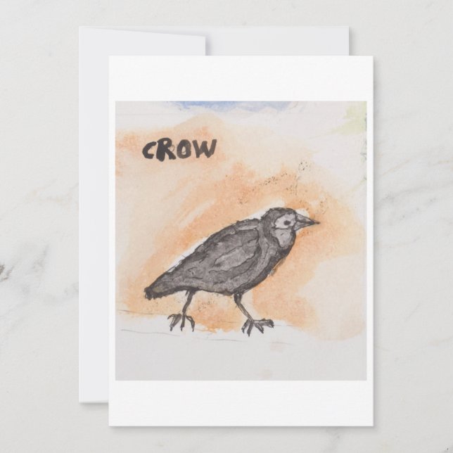 Convites Crow Greeting Card (Frente)