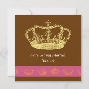 Convites Crown Designs - Rosa e Laranja