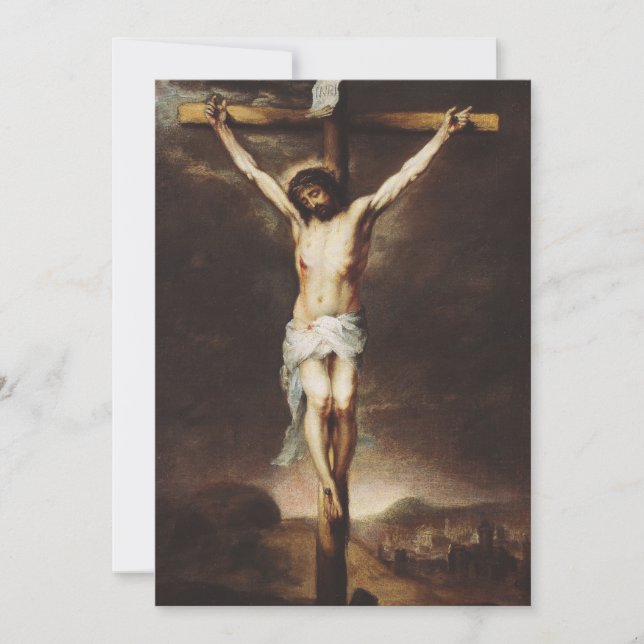 Convites Crucificação por Bartolome Esteban Murillo (Frente)