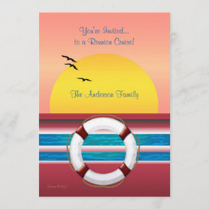 Convites Cruise Family Reunion Invite - Sunset Design