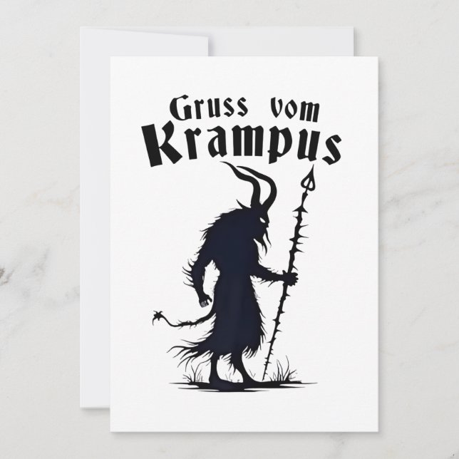 Convites Cruss Vom Krampus Natal Xmas Diabo Spooky (Frente)