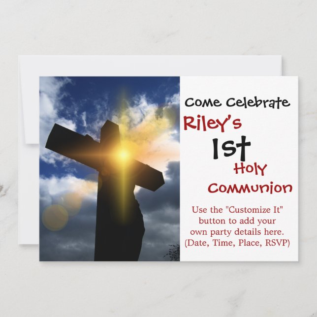 Convites Cruz Cristã na Páscoa Serviço Sunrise (Frente)