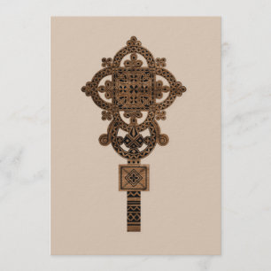 Convites Cruz de Mão de Madeira